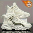 thumbnail image 1 of Men'S Winter Warm Fleece-Lined High-Top Sneakers - Thick Cushioned EVA Sole, Breathable Fabric Upper, Lace-Up Casual Shoes for Hiking, Running & Outdoor Activities,Winter Sports Footwear, 1 of 9