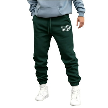 Zeceouar Sweatpants For Men Winter Solid Color High Waist Warm Pants ...