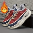 thumbnail image 1 of Men'S Winter Warmth Thermal Insulated Sneakers - Low-Top Lace-Up Outdoor Shoes with Cushioned PVC Sole, Red Colorway - All-Season Hiking, Gym, Casual Wear - Lightweight & Durable Design, 1 of 9