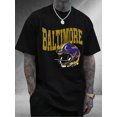 thumbnail image 1 of Men'S & Women'S Graphic T-Shirt - Baltimore Helmet Design, 100% Cotton, Unisex Casual Short Sleeve Tee for Gym, Golf & Casual Attire, Regular Fit, Perfect Gift, Sports Fan Apparel | Casual Style, 1 of 7