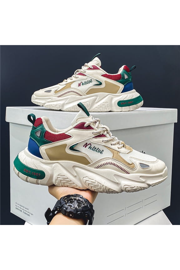 Men'S & Women'S Low-Top Sneakers -  Minimalist Arch Support Casual Shoes for Casual Attire, Gym, Office - Versatile Unisex Dad ，/Navy /Yellow Colorway, Breathable Fabric Upper & Cushioned Rubber Sole