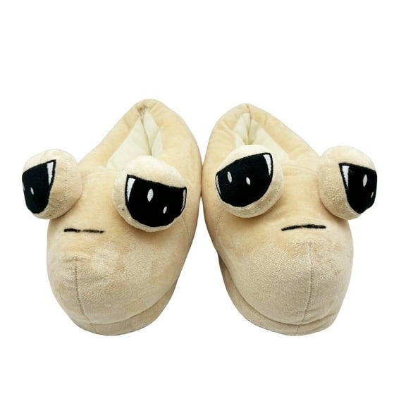 Men'S & Women'S Plush Slippers - Soft Plush & -like Upper, Slip-Resistant Sole, Cute Bear-Ear Design with Expressive Eyes - Cozy Indoor House Shoes for All Sizes, Unisex Adult Slippers