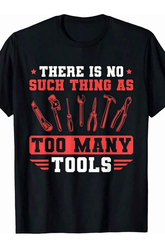 Men'S & Women'S Vintage Mechanic Graphic T-Shirt - "There Is No Such Thing As Too Many Tools" Slogan With Wrench & Socket Design