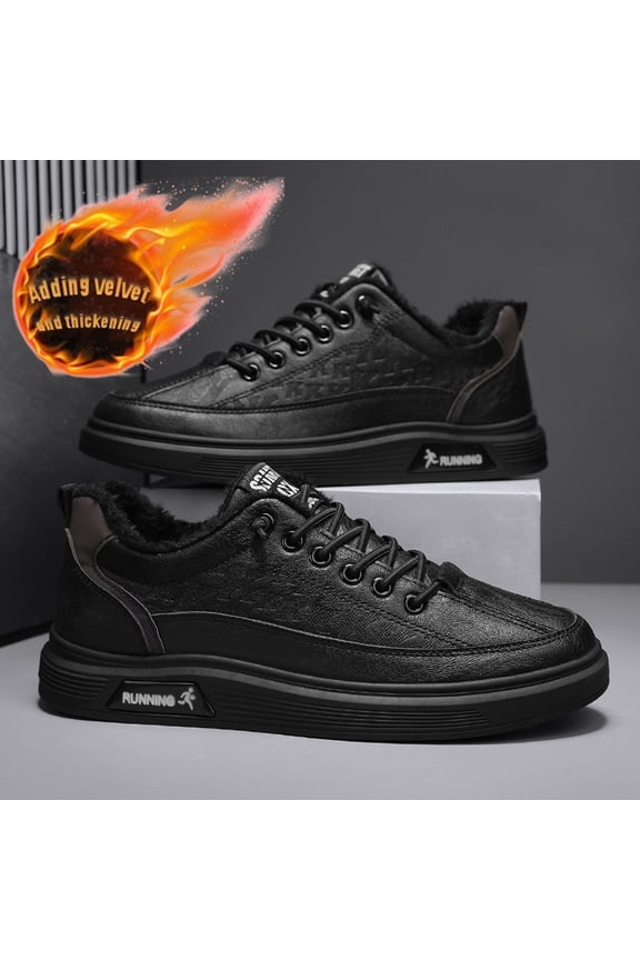 Men'S & Women'S White Low-Top Sneakers - All-Season Warm Lining, Round Toe Casual Sports Shoes with Synthetic Upper & Rubber Sole, Unisex Winter-Ready for Hiking, Running, Casual Attire