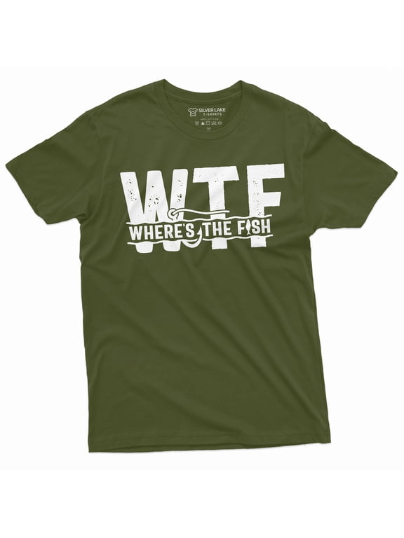 Men'S Wtf Where Is The Fish Funny T-Shirt Fisherman Gifts Fishing Shirt For Him