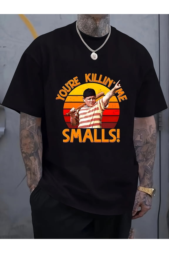 Men'S "You're Killing Me Smalls" Graphic Tee - Casual Crew Neck, Short Sleeve, Lightweight Polyester Blend, Perfect for Spring & Summer, Everyday Tshirt | Bold Print Tee | Comfortable Fit