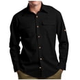 thumbnail image 1 of Men Safari Long Sleeve UPF 50+ Sun Protection Quick Dry Fishing Hiking Lightweight Outdoor Travel Cargo Shirt, 1 of 7