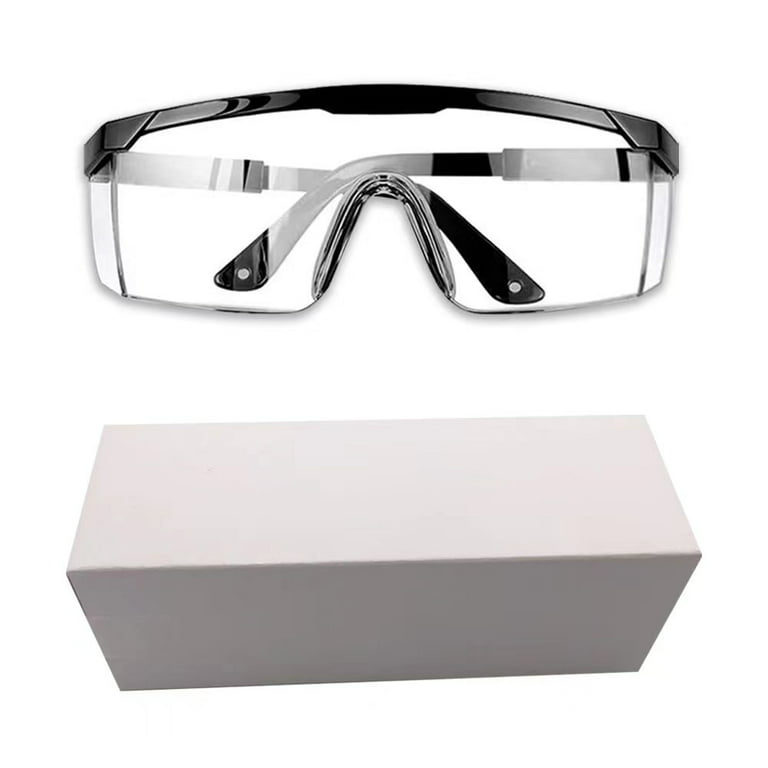 Men Safety Glasses Over Eyeglasses UV400 Protection, ANSI Z87 Certified  Goggles Eyes Eyewear Nurse Clear Anti-fog Anti-Scratch/Splash Lens with  Adjustable Temples for Lab Work 