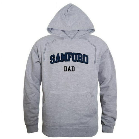 Men Samford University Bulldogs Dad Hoodie, Heather Grey - Extra Large