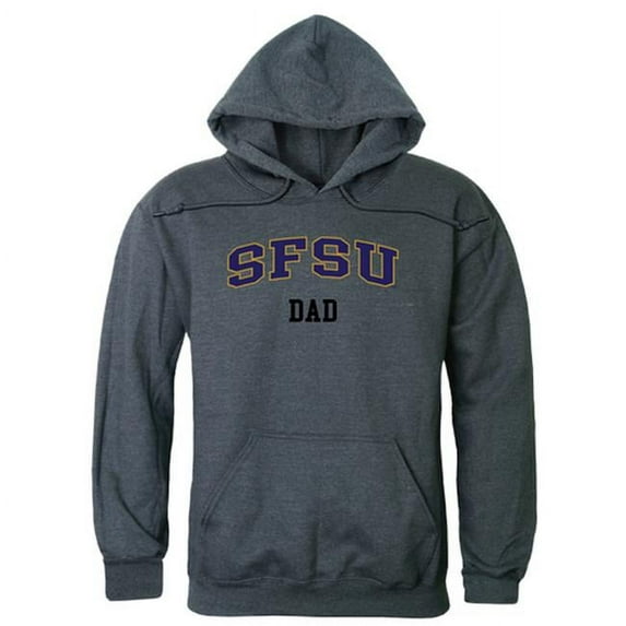 Men San Francisco State Gators Dad Hoodie, Heather Charcoal - Large