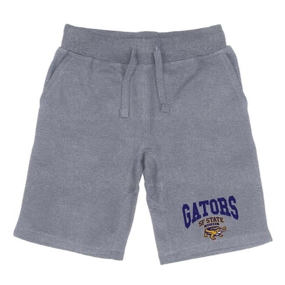 Men San Francisco State Gators Premium Shorts, Heather Grey - Medium