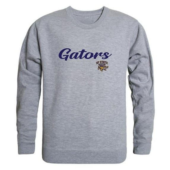 Men San Francisco State Gators Script Crew Fleece, Heather Grey - Medium