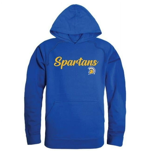 Men San Jose State Spartans Script Hoodie, Royal Blue - Medium