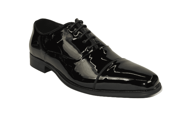 Men Santino Luciano Formal Dress Shoes Patent Leather Shiny Lace up ...