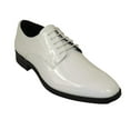 thumbnail image 1 of Men Santino Luciano Formal Dress Shoes Patent Leather Shiny Lace up C532 White, 1 of 6
