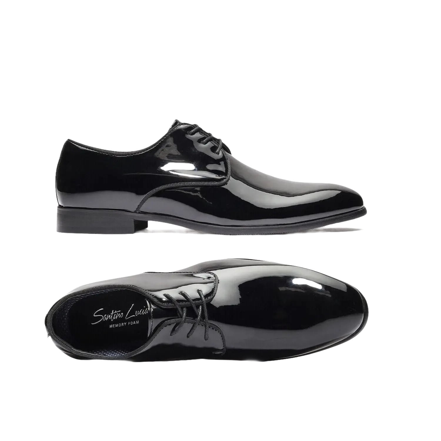chinese dress ladies The Pombe Black Patent Leather Dress Slip-On Loafer Men Shoe [EU-47 & US-14] main image 0