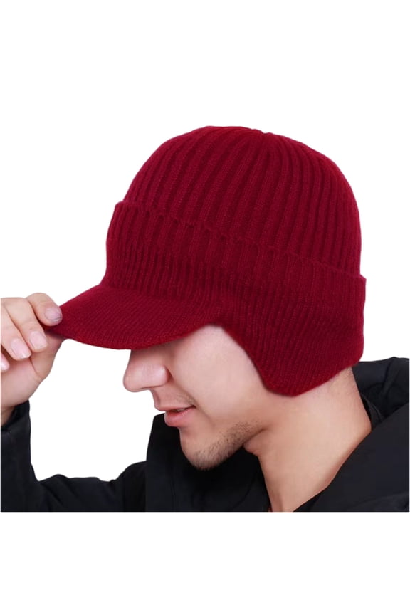 Men Satin Lined Knit Beanie Hat Winter Hats for Women Men Silk Lining Soft Slouchy Warm Cuffed Beanie Hat