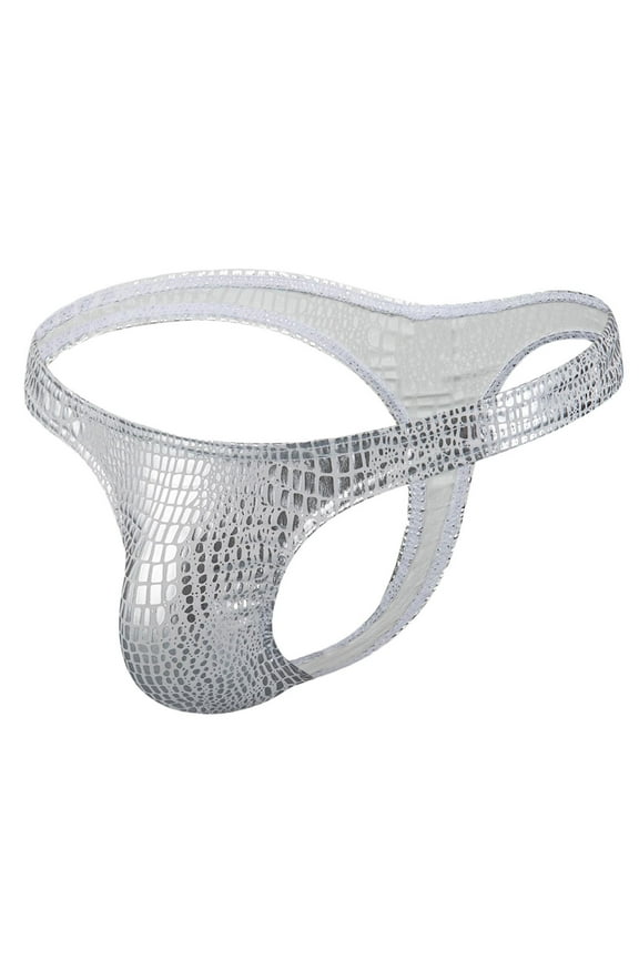 Men Satin Underwear G-String Thong Athletic Silky Underwear Y Back Briefs Breathable Stretch Underwear for Sleepwear Nightwear Clearance