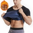 thumbnail image 1 of Men Sauna T Shirt Short Sleeve Suit Sweat Body Gym Exercise Top, XXL, Blue, 1 of 5