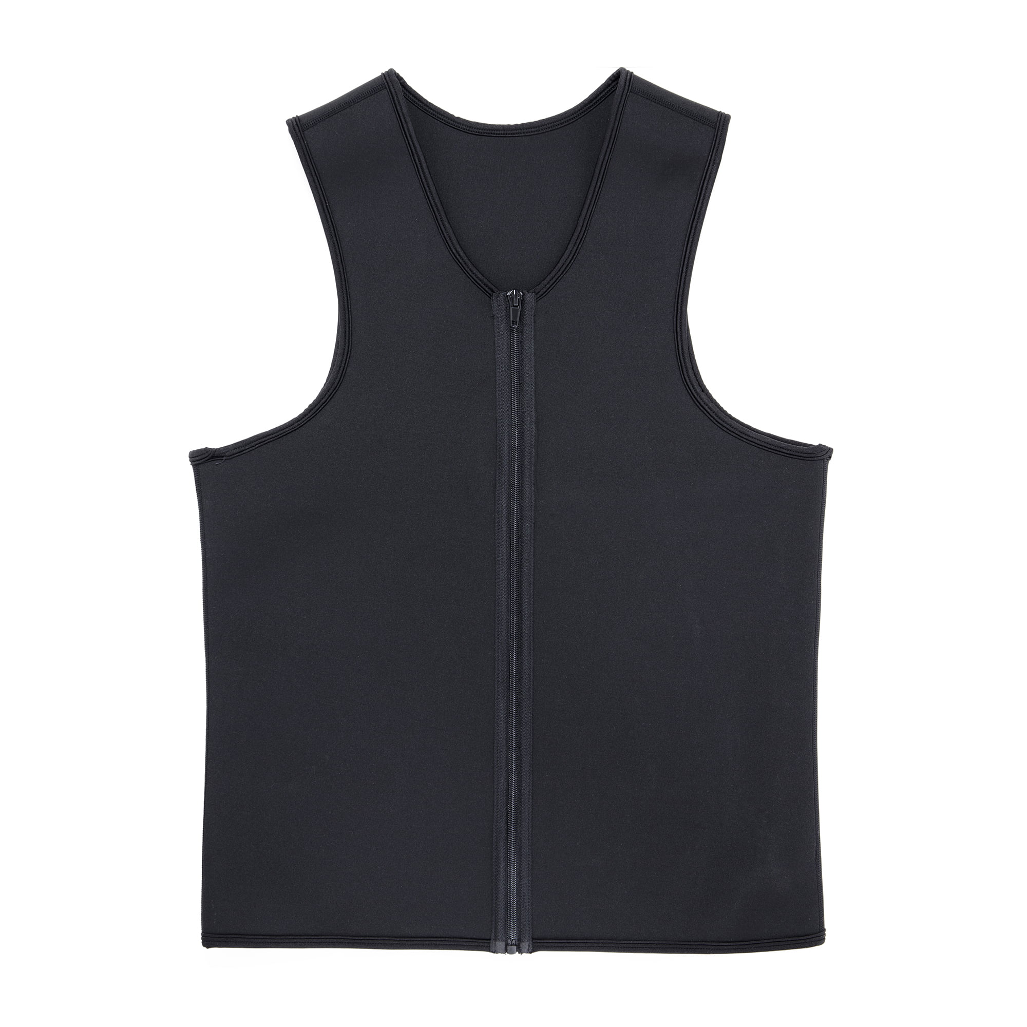 COMFREE Neoprene Sauna Suit for Men Waist Trainer Sweat Vest Zipper Body  Shaper with Adjustable Tank Top