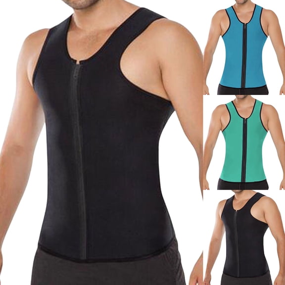 Men Sauna Vest Hot Sweat Waist Trainer Corset Neoprene Tank Top Shapewear Shirt Workout Suit