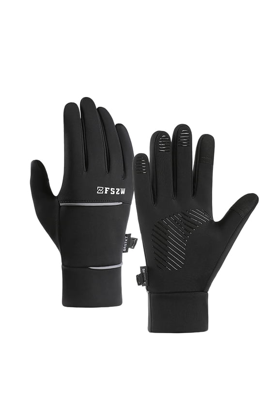 Men Screen Touch Gloves Waterproof Outdoor Gloves Anti-Slip Gloves Outdoor Gloves Black L