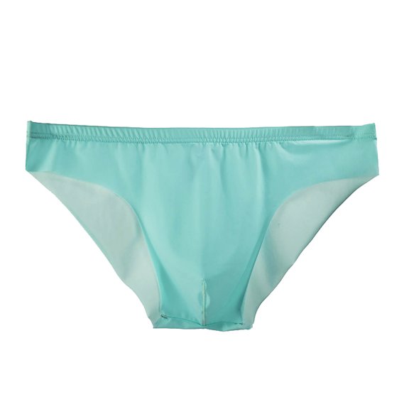 Men Seamless Half Transparent Underwear Low Waist Soft Lightweight Briefs Solid Color U Convex Underpants