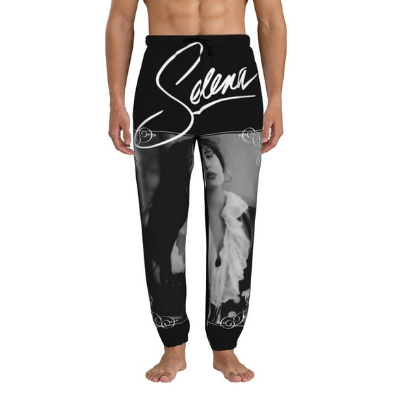 Men Selena Quintanilla Sports Jogger Pants Casual Graphic Front Printed Trousers Sweatpants with Drawstring