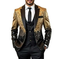 Men Sequin Shiny Prom Suit Jacket,Mens Tuxedo Blazer Jackets One Button Paisley Shawl Lapel Suits Slim Fit Sport Coats Blazers Tuxedo Wedding Banquet Party Suits