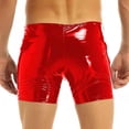thumbnail image 1 of Men Shiny Leather Boxer, Glossy PVC Leather, Wetlook Latex Short Pants, 1 of 6