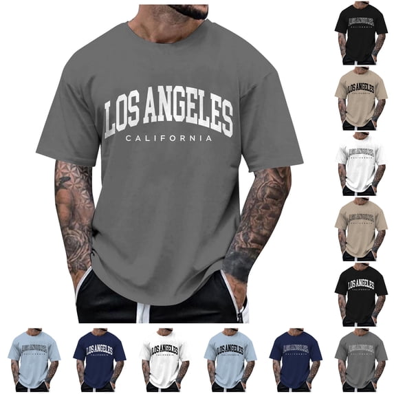 Men Shirt Basic Loose Tshirt for Men Short Sleeve Crew Neck T Shirts Men