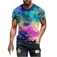 thumbnail image 1 of Men Shirt Sale Men's Short Sleeve Round Neck T Shirts Starry Sky Print Comfortable and Stylish for Everyday Casual, 1 of 5
