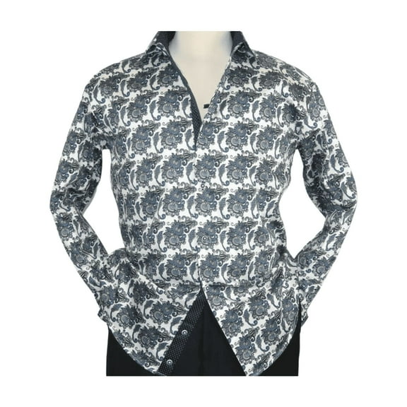 Men Shirt J.Valintin Turkey Usa 100% Egyptian Cotton Axxess Style A113-11 Blue