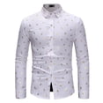 thumbnail image 1 of Men Shirt Long Sleeve Trend Classic Loose Plus Size Mens Summer Clothing,White,M, 1 of 3