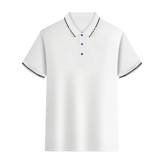 Men Shirt Summer Casual Short Sleeve Business Work Shirts Loose Fit Gym Workout Athletic T-Shirts Pullover