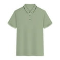 thumbnail image 1 of Men Shirt Summer Casual Short Sleeve Business Work Shirts Loose Fit Gym Workout Athletic T-Shirts Pullover, 1 of 3