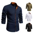 thumbnail image 1 of Men Shirts 2 2026 Men's Casual Long Sleeve Shirt for Everyday Comfort and Style Blue S, 1 of 5