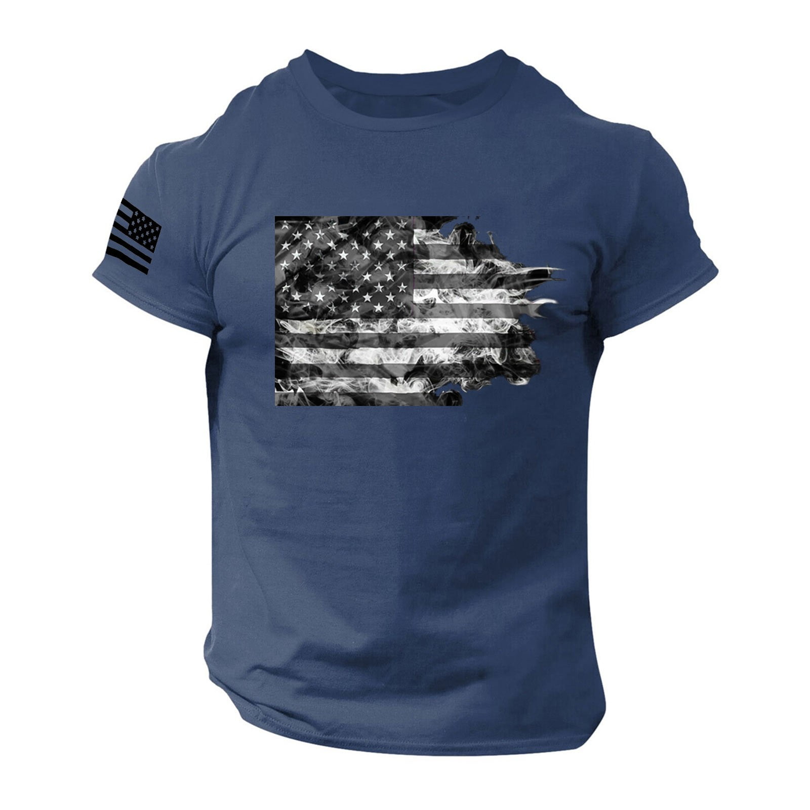 Men Shirts 3D Digital Printed Short Sleeve Top Lapel Loose Casual