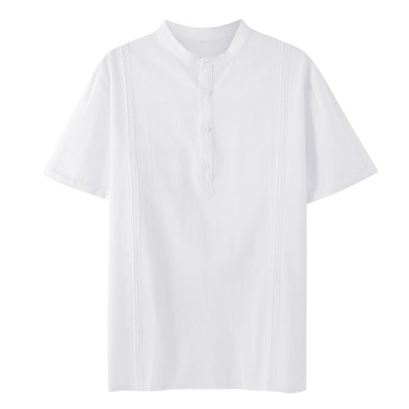 Men Shirts Casual Short Sleeve Slim Fit Lapel Solid Color Comfortable Breathable Stylish Wear Summer Top Men's Oversized Tee Summer Tops Streetwear