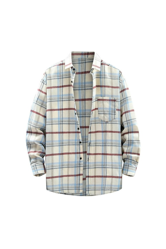 Men Shirts 2025 Men Fashion Casual Fashionable Square Printing Lightweight Breathable Long Sleeve Lapel Formal Shirt