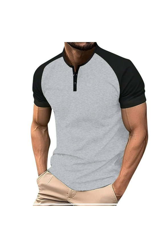 Men Shirts Sale Men's Raglan Short Sleeve T Shirt Color Block Crewneck Loose Fit Tops Casual Comfortable Tee Shirts