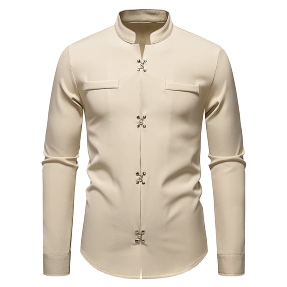Men Shirts Cotton Long Sleeve Dress Shirts for Men Button Down Shirt Formal Office Wear Business Casual