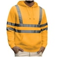 thumbnail image 1 of Men Shirts Hoodie for Men Fleece Lined Class 3 High Visibility Jackets Drawstring Hooded Reflective Hoodie with Pockets, 1 of 5