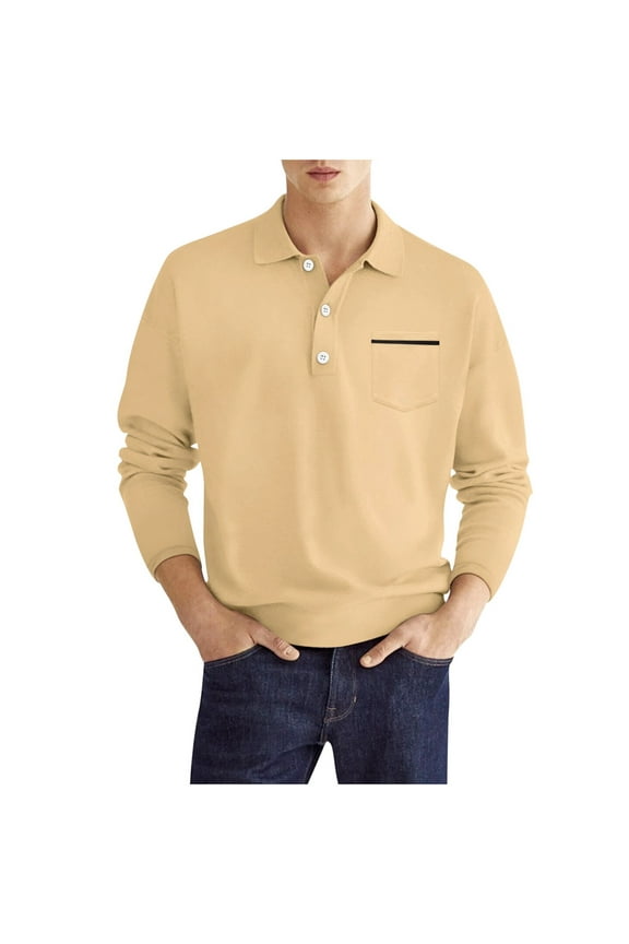 Men Shirts Long Sleeve Business Casual Shirt With Pocket Comfortable Wear Stylish Formal Work Attire Slim Fit Dress Shirt Men's Lightweight Crewneck Tee Tops