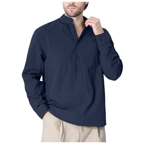 Men Shirts Long Sleeve Dress Shirt Solid Men's Casual Button Down Shirts Regular Fit Long Sleeve Stretch Shirts Tops Vacation Wedding Shirts