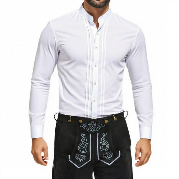 Men Shirts Long Sleeve Shirt Tailored Fit With Button Detail Fall Winter Tee