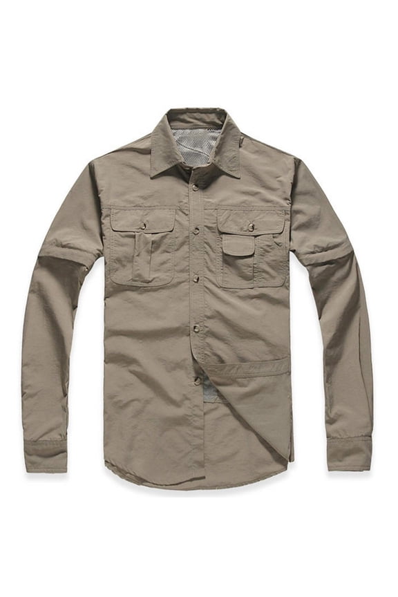 Men Shirts Outdoor Long Sleeve Performance Wicking Camping Hiking Lightweight Breathable Sun Upf Travel Top