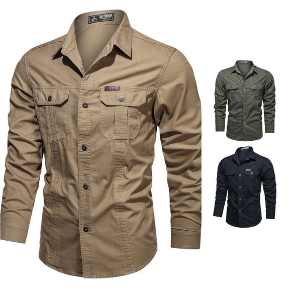 Men Shirts Outdoor Washed Long Sleeve Men's Shirts for Everyday Comfort and Performance on All Adventures on Platform end start# s# Men Shirts Platform Brown L