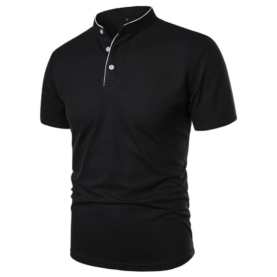 Men Shirts Short Sleeve Crew Neck Henley Shirts Lightweight Black Button Up Shirt Mens Workout Shirts