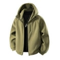 thumbnail image 1 of Men Shirts Zip Up Hoodie Men Polar Fleece Mens Heavyweight Sherpa Lined Insulated Hoodies Warm Outwear Jacket with Pockets, 1 of 2